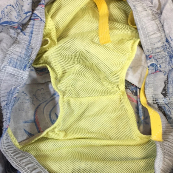 Tommy Bahama Relax Board Shorts Mens Medium Blue‎ Yellow Marlin Beach Print Swim - Picture 8 of 12